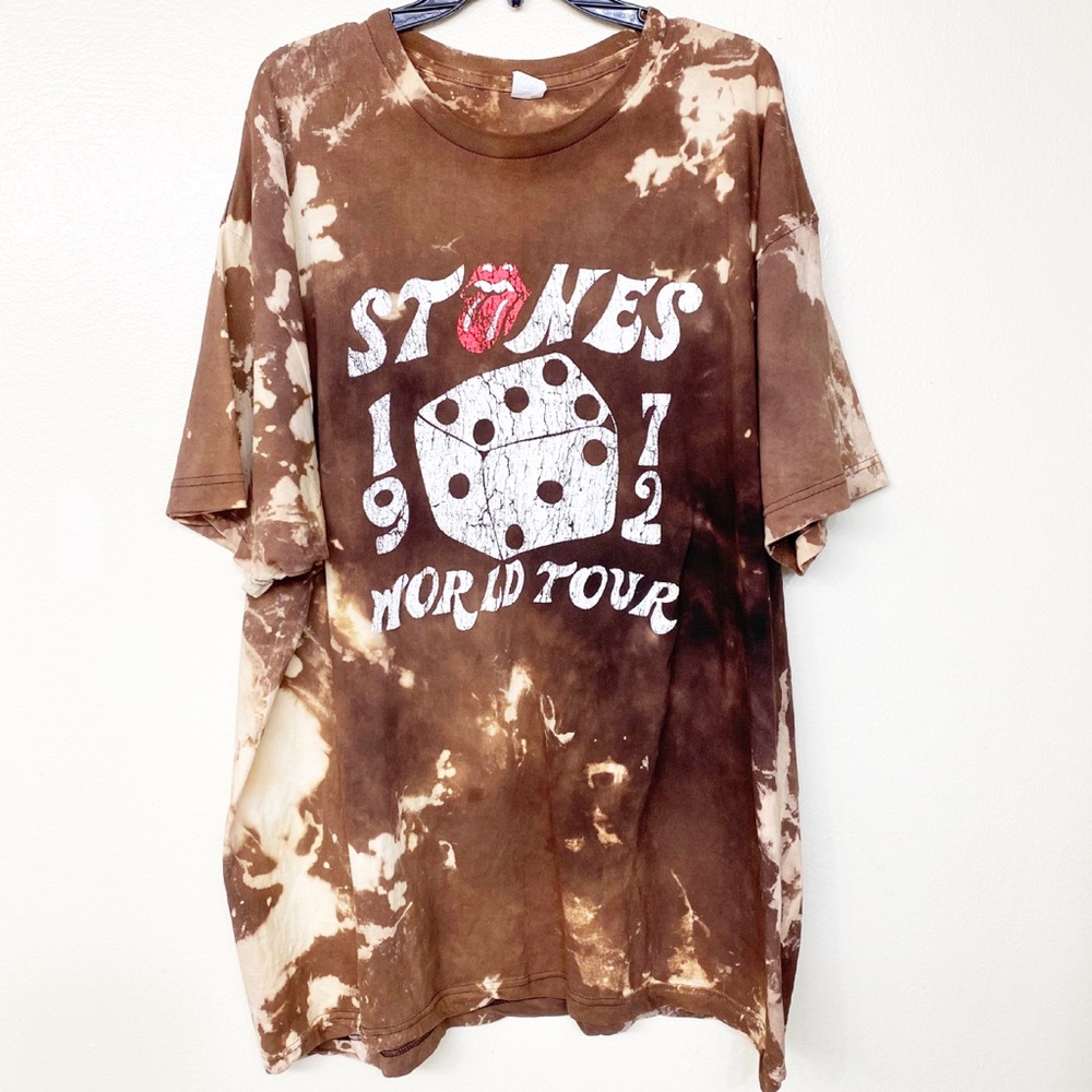 Custom Rolling Stones Bleach Oversized T. - image 1